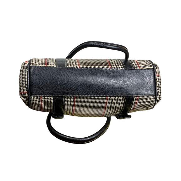 Vintage Chaps Houndstooth Satchel Shoulder Bag - Picture 5 of 11